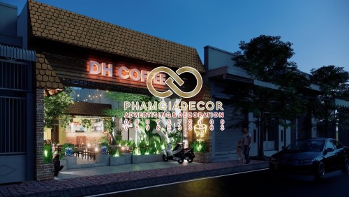 Bảng Hiệu Hộp Đèn Quán Coffee Đẹp