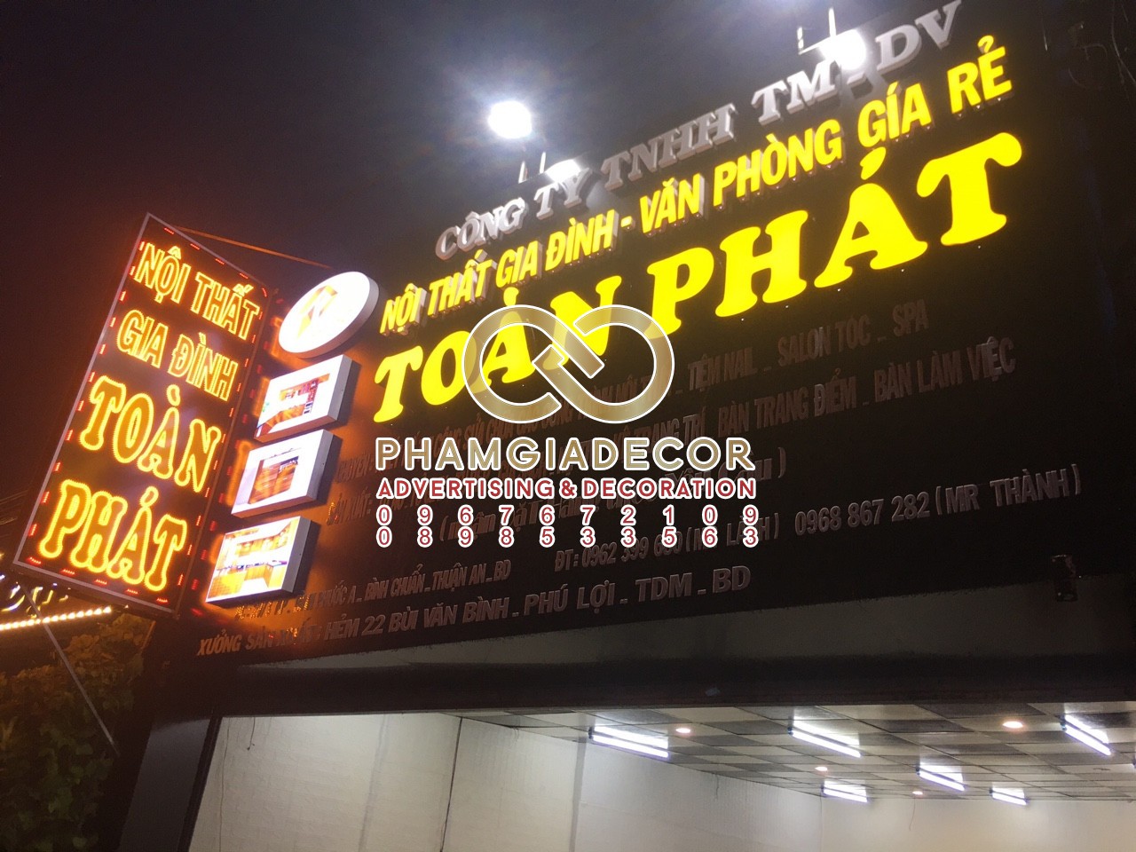 Bảng hiệu chữ nỗi đèn LED tại bình dương